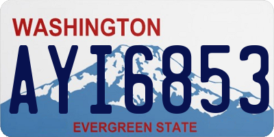 WA license plate AYI6853