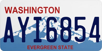 WA license plate AYI6854