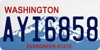 WA license plate AYI6858