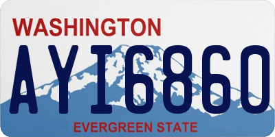 WA license plate AYI6860