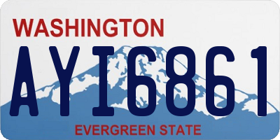WA license plate AYI6861
