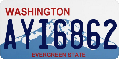 WA license plate AYI6862