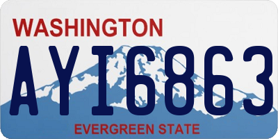 WA license plate AYI6863