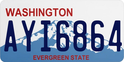 WA license plate AYI6864