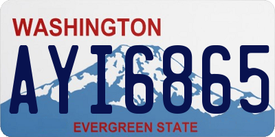 WA license plate AYI6865