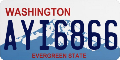 WA license plate AYI6866