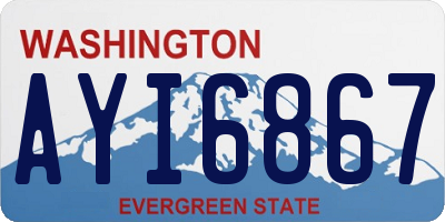 WA license plate AYI6867