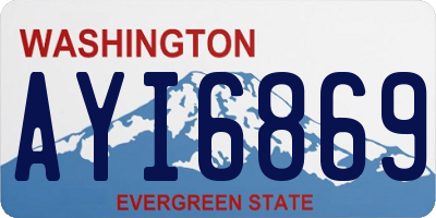 WA license plate AYI6869
