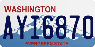 WA license plate AYI6870