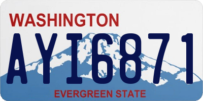 WA license plate AYI6871