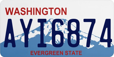 WA license plate AYI6874