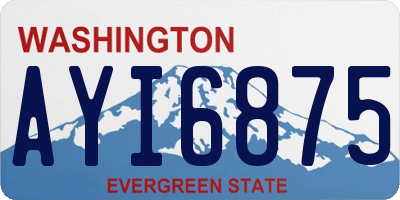 WA license plate AYI6875