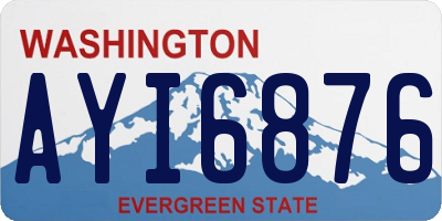 WA license plate AYI6876