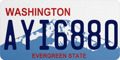 WA license plate AYI6880