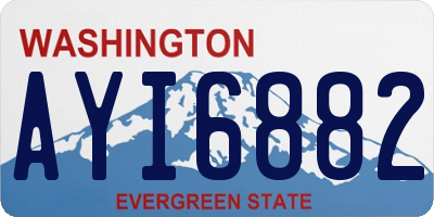 WA license plate AYI6882
