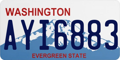 WA license plate AYI6883