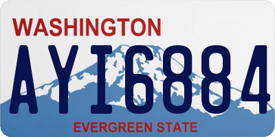 WA license plate AYI6884