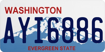 WA license plate AYI6886