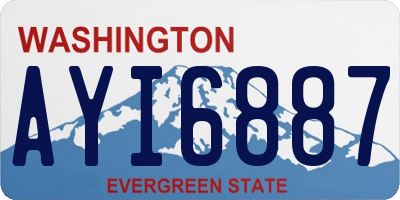WA license plate AYI6887
