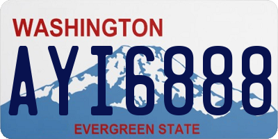 WA license plate AYI6888