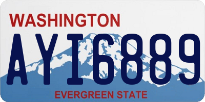 WA license plate AYI6889