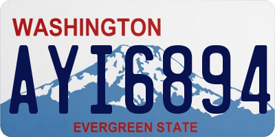 WA license plate AYI6894