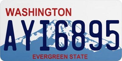 WA license plate AYI6895