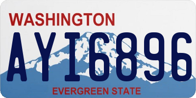 WA license plate AYI6896
