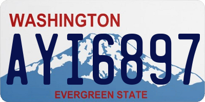 WA license plate AYI6897