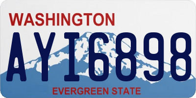 WA license plate AYI6898