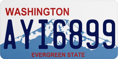 WA license plate AYI6899