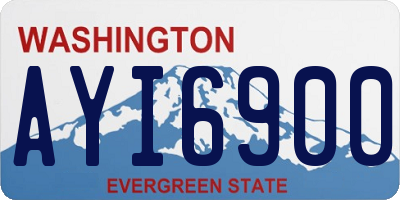 WA license plate AYI6900