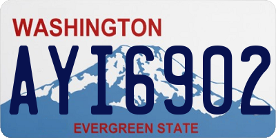 WA license plate AYI6902