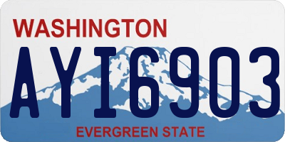 WA license plate AYI6903