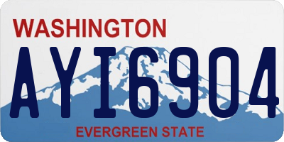 WA license plate AYI6904