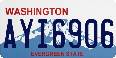 WA license plate AYI6906
