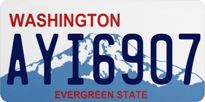WA license plate AYI6907