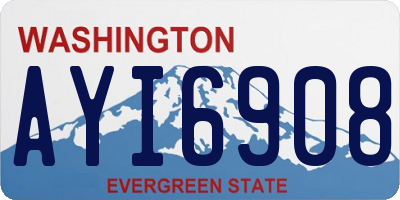 WA license plate AYI6908