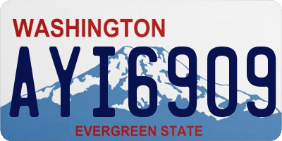 WA license plate AYI6909