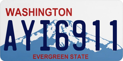 WA license plate AYI6911