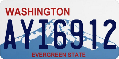 WA license plate AYI6912