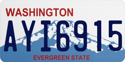 WA license plate AYI6915