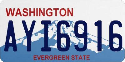 WA license plate AYI6916