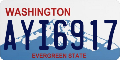 WA license plate AYI6917