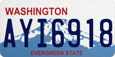WA license plate AYI6918