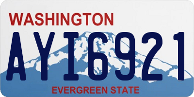 WA license plate AYI6921