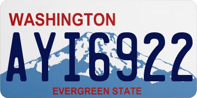 WA license plate AYI6922