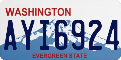 WA license plate AYI6924