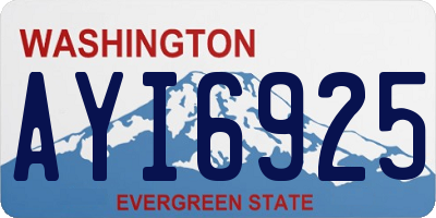 WA license plate AYI6925