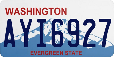 WA license plate AYI6927